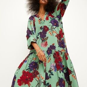 H&M Conscious calf-lenght dress flowers new arrival